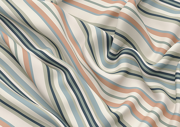 The British Stripe Co. Elizabeth, Polzeath No.1 - Roman Blind - Image 4